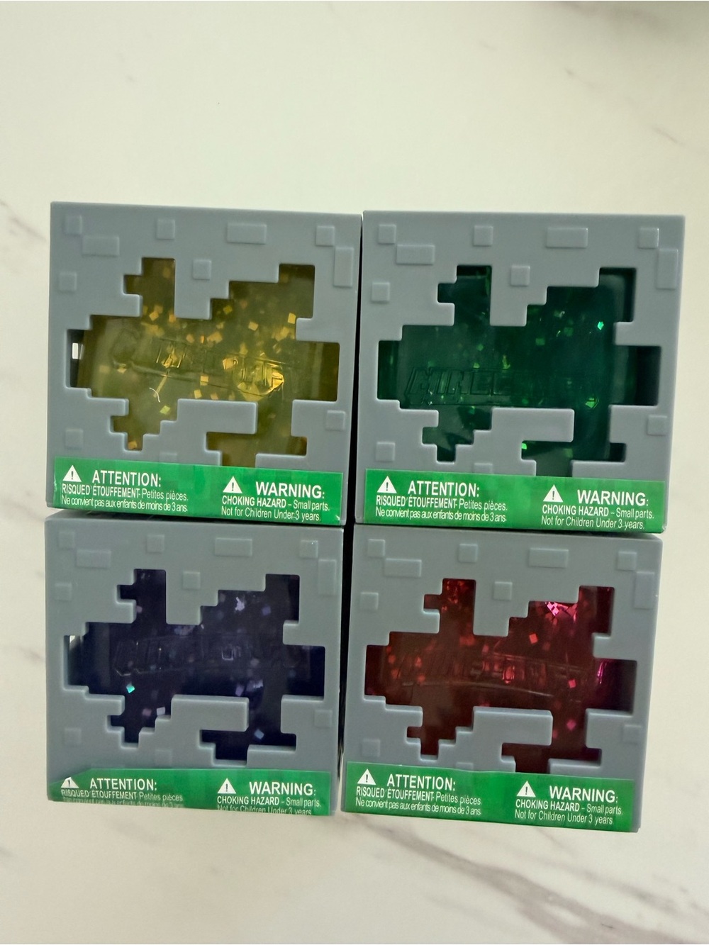 Set of 4 Viral Minecraft Jelly Cube Squishy’s